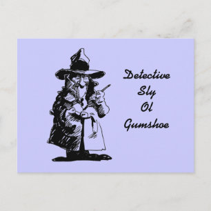 Carte Postale Inspecteur Sly Ol Gumshoe Meurtre Mystère Sleuth