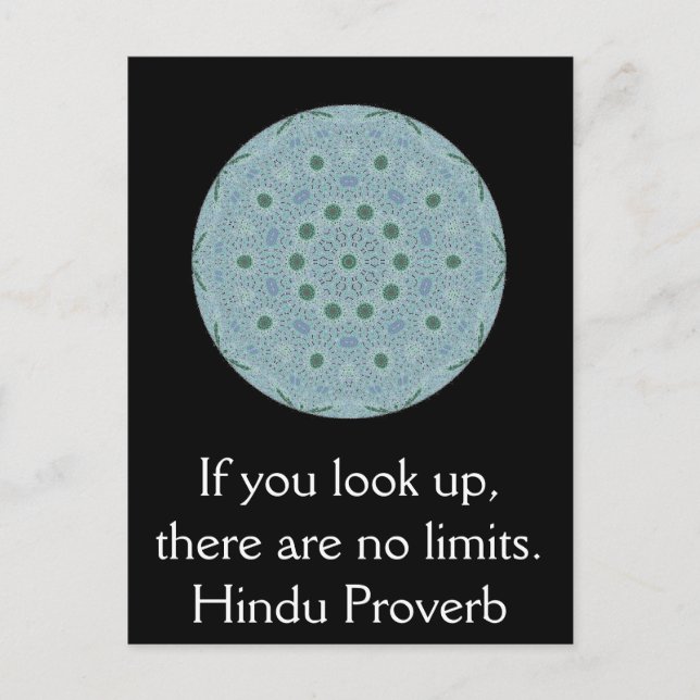 Carte Postale inspirant proverbe hindou d'Inde (Devant)
