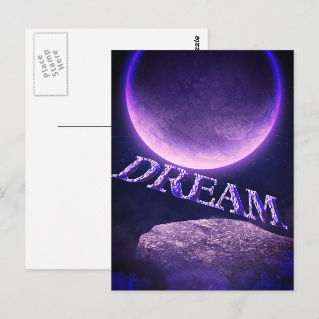Carte postale inspirante de rêve fantastique lunai (Devant / Derrière)