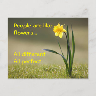 Carte postale inspirante. Fleurs