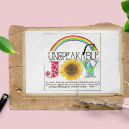 Carte postale inspirante Joie indicible