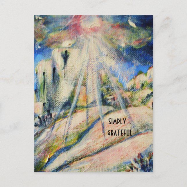 Carte postale inspirante "Simply Grateful" (Devant)