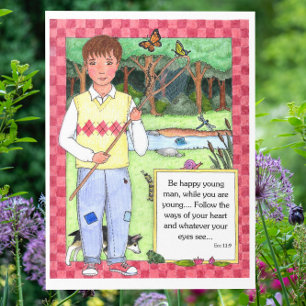 Carte Postale Inspirante Young Man