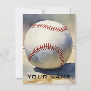 Carte Postale Inspiration Baseball Ajouter Votre Nom