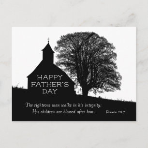Carte Postale Inspiration Bible Verse Fête des pères Eglise