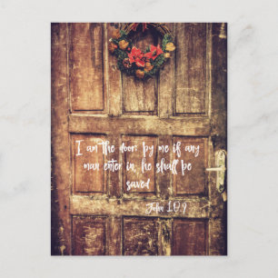Carte Postale Inspiration chrétienne : Je suis la Porte Bible Ve