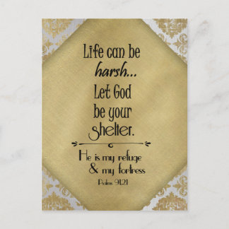 Carte Postale Inspiration Encourageante Psaumes Verse avec Citat