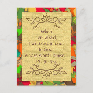 Carte Postale Inspiration-Peur et confiance dans le Lord-Carte p
