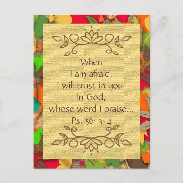Carte Postale Inspiration-Peur et confiance dans le Lord-Carte p (Devant)