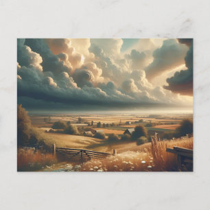 Carte Postale Inspiration vintage du paysage rural