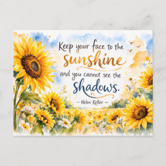 Carte Postale Inspirational Sunflowers – Watercolor Sunflower