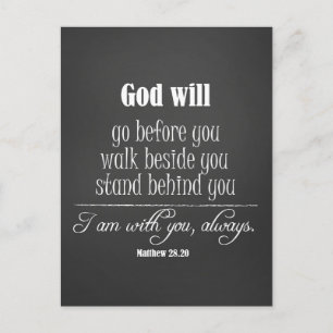 Carte Postale Inspirationnal God Will Quota avec Bible Verset