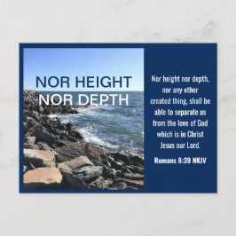 Carte Postale Inspirationnelle Bible Verse Waves of the Sea Blue
