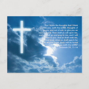 Carte postale Inspirationnelle Jeremiah 29; 11-14