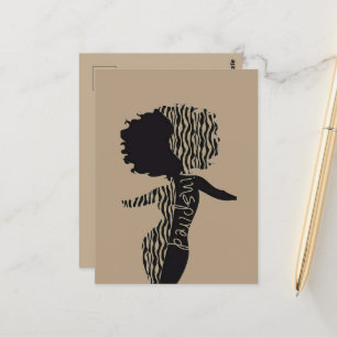 Carte postale "Inspiré" Black & Tan Woman Pose