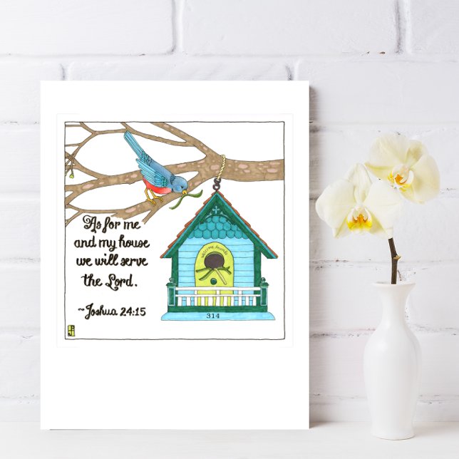 Carte postale inspirée Bird House (Créateur téléchargé)