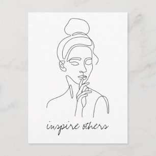 Carte Postale Inspirer d'autres belles femmes Art texte personna