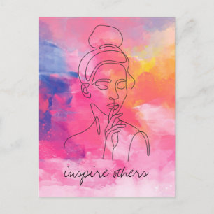 Carte Postale Inspirer d'autres belles femmes Art texte personna