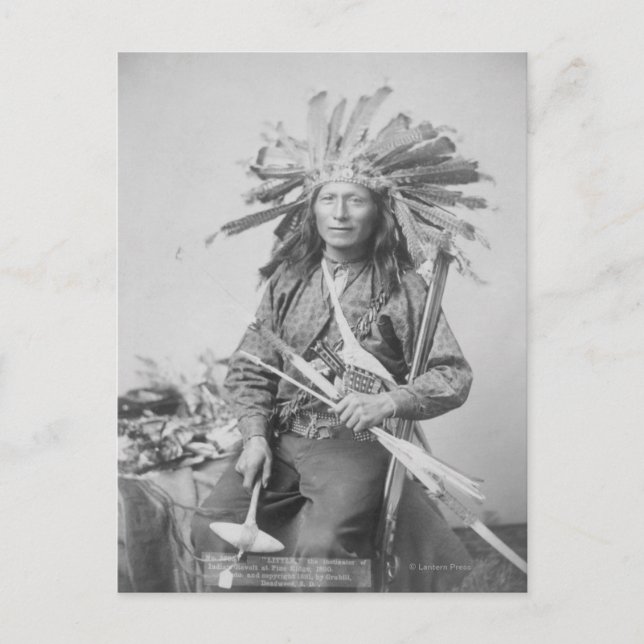 Carte Postale Instigateur de la révolte indienne à Pine (Devant)