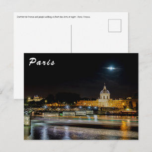 Carte Postale Institut de France et Pont des Arts - Paris