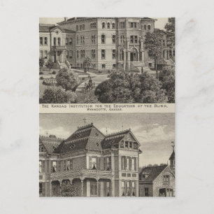 Carte Postale Institut pour l'éducation des aveugles du Kansas