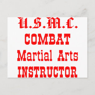 Carte Postale Instructeur en arts martiaux de combat de l'USMC