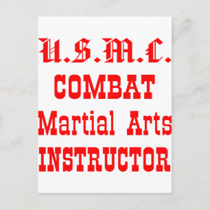 Carte Postale Instructeur en arts martiaux de combat de l'USMC