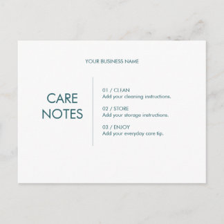Carte Postale Instructions de soin de produit modifiables par Ti