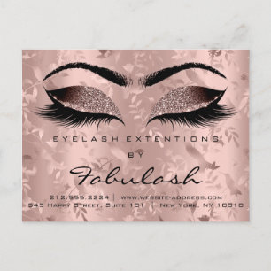 Carte Postale Instructions de soins postérieurs Lashes Extension