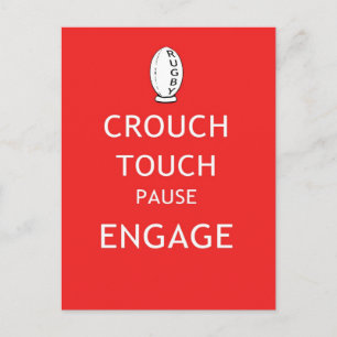 Carte Postale Instructions sur le gomme de rugby (ancien)