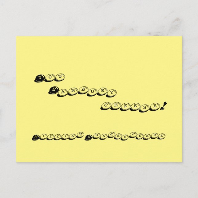 Carte postale Insulte Shakespeare (Devant)