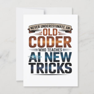 Carte Postale Intelligence Artificielle Ancien Codeur Design