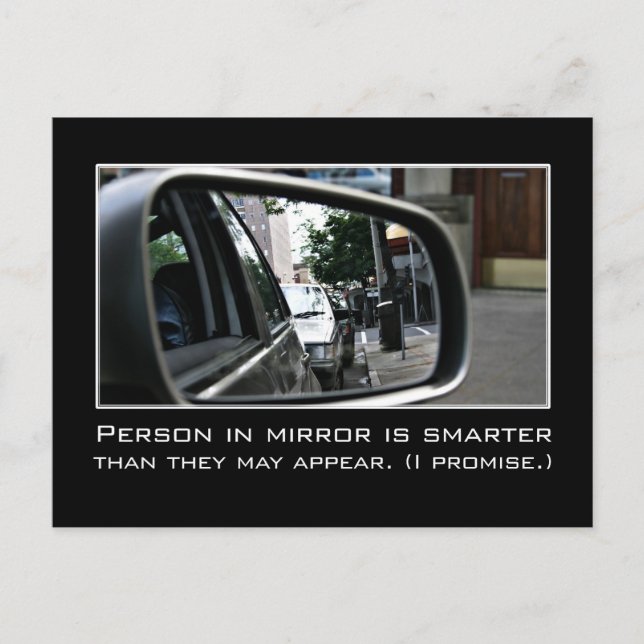 Carte Postale Intelligence : Je suis vraiment plus intelligent q (Devant)