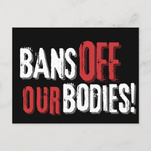 Carte Postale Interdit Nos Corps Pro-Choice