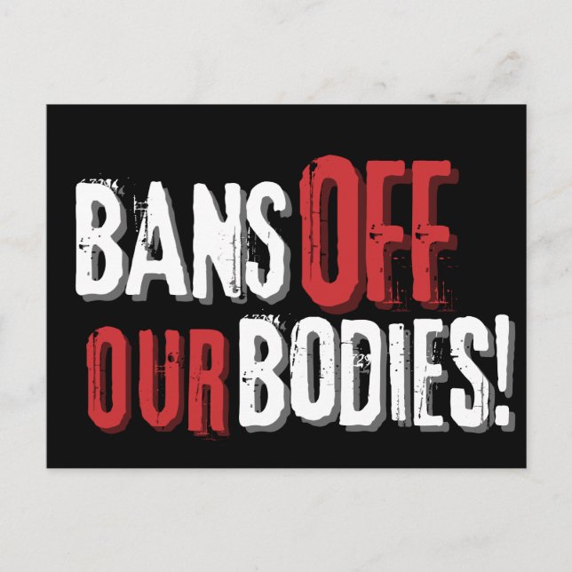 Carte Postale Interdit Nos Corps Pro-Choice (Devant)