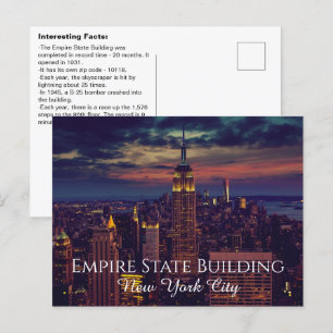 Carte Postale Intéressant Empire State Building Faits