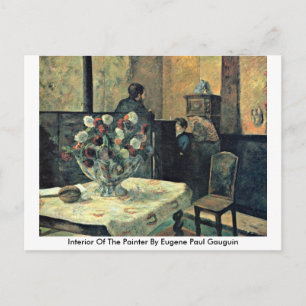 Carte Postale Intérieur Du Peintre Par Eugene Paul Gauguin