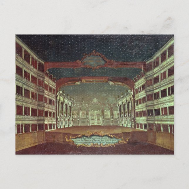 Carte Postale Intérieur du Théâtre San Samuele, Venise (Devant)