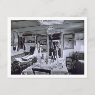Carte Postale Intérieur d'un bateau du Nil (photo b&w)