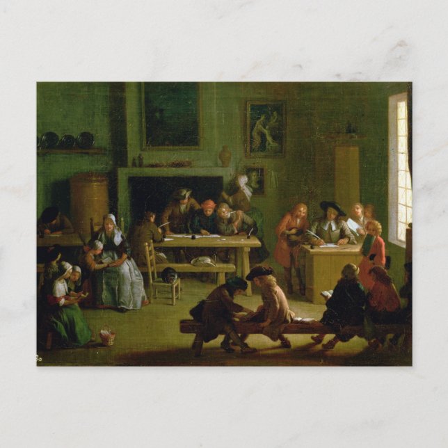 Carte Postale Intérieur d'une école (Devant)