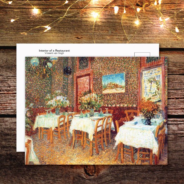 Carte Postale Intérieur Restaurant Vincent van Gogh (Créateur téléchargé)