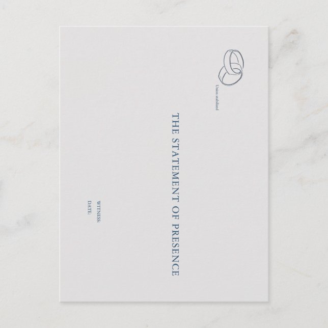 Carte Postale Interlocking Rings- Minimalist Witness Card (Devant)
