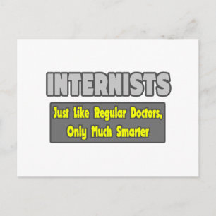Carte Postale Internistes...Plus intelligents