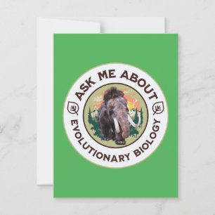 Carte Postale Interrogez-moi sur la biologie évolutive Mammouth 