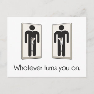 Carte Postale Interrupteur pour homme gay 'Tout ce qui vous exci