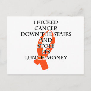 Carte Postale Intimidateur du cancer (Ruban orange)