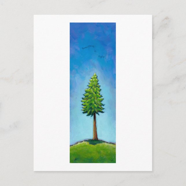 Carte Postale Intitulé :  Être un arbre - Respirer dans la lumiè (Devant)