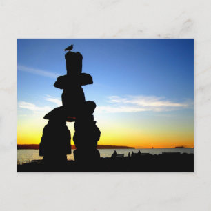Carte Postale Inukshuk, Vancouver, C.-B., Canada