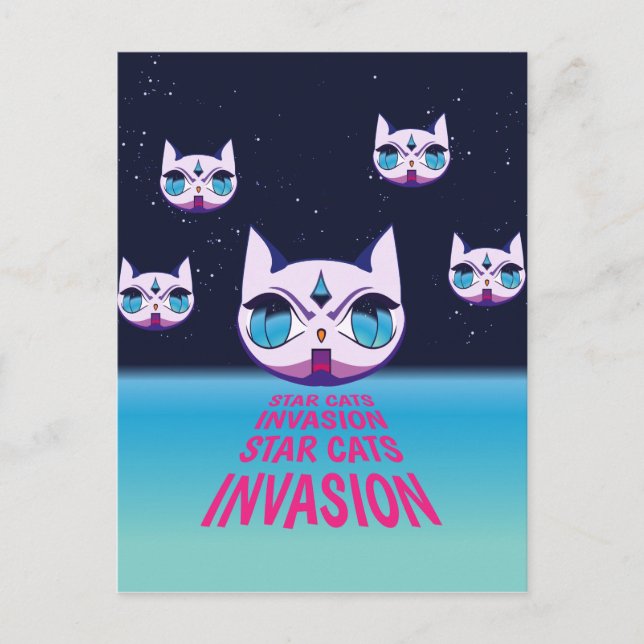 Carte Postale Invasion de Star Cats (Devant)