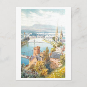 Carte Postale Inverness vintage de Castle Hill, Écosse